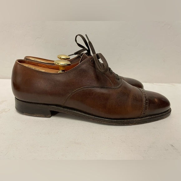Polo Ralph Lauren x Crockett & Jones Made in England Vintage Cap Toe Oxford SZ 9 - Picture 2 of 8